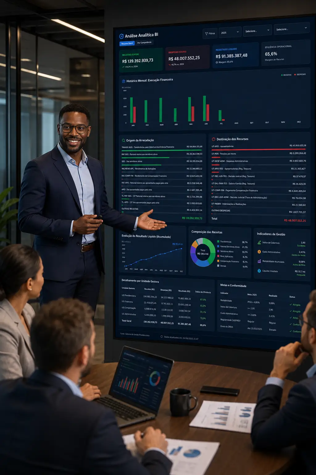 Interface de Business Intelligence do SGINF-RPPS